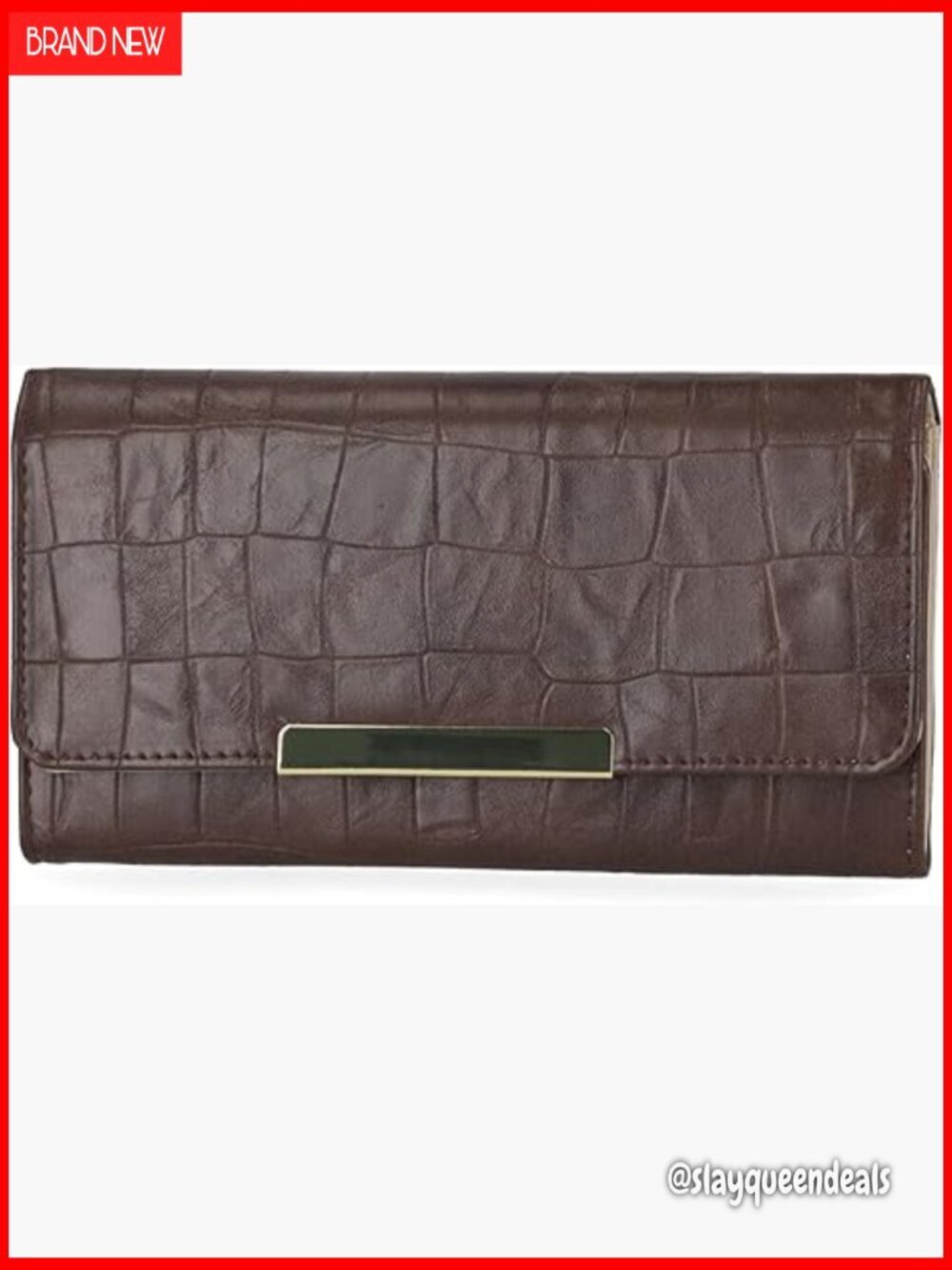 RFID Blocking Vegan Leather Wallet Clutch With Phone Pocket & Card Slots
